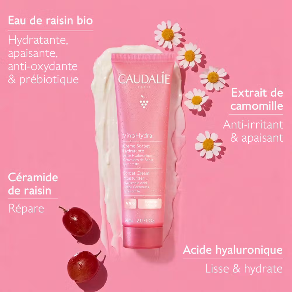 Crème Sorbet Hydratante à l'Acide Hyaluronique & Camomille